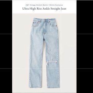 Abercrombie & Fitch Ultra High Rise Ankle Straight Jeans